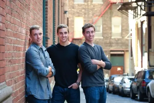 Geissler triplets Rob (left), Joe (center), and Tom (right).