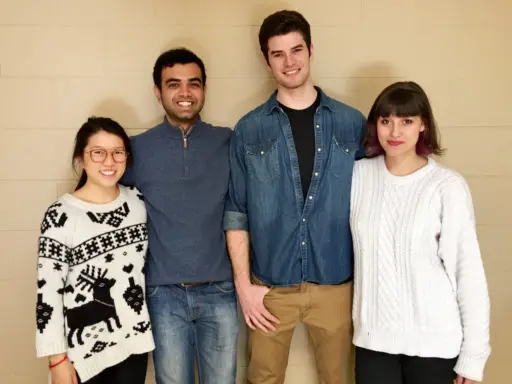 The Health Links team includes (from left to right): Michelle Tong, Ashish Shenoy, Tom Martell and Nadia Doutcheva.  