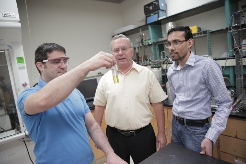 Photo of biofuels researchers in the lab
