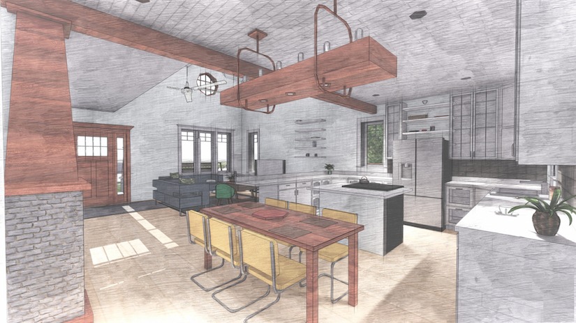 home kitchen rendering