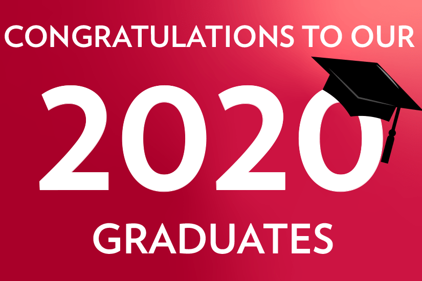 Graphic to congratulate graduates
