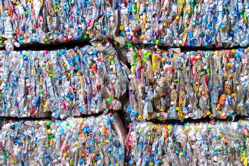 Photo of plastic scrap for recycling
