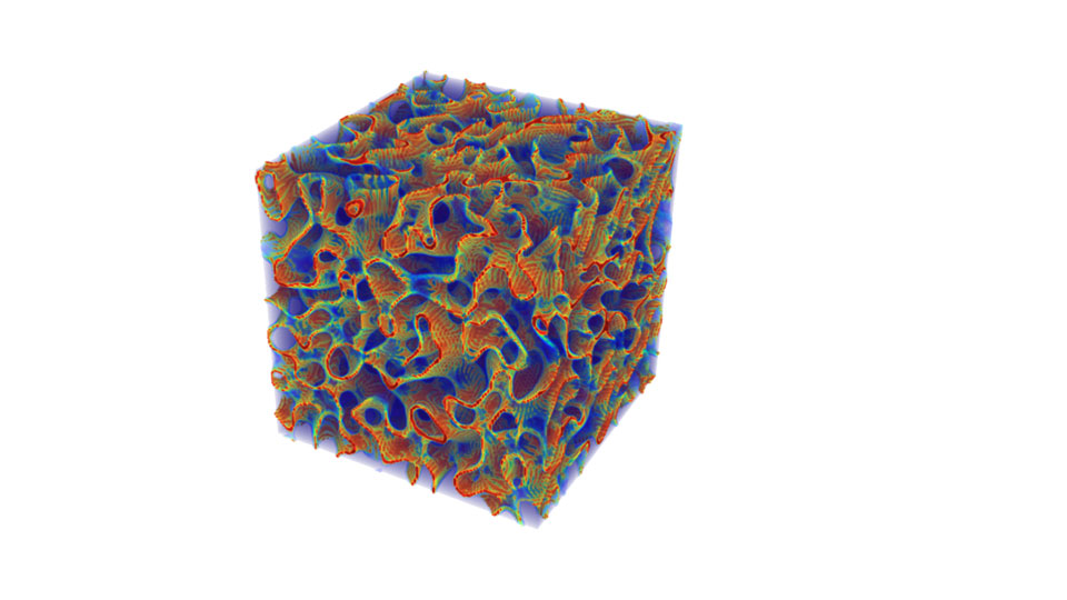 3d rendering of material, in cube shape
