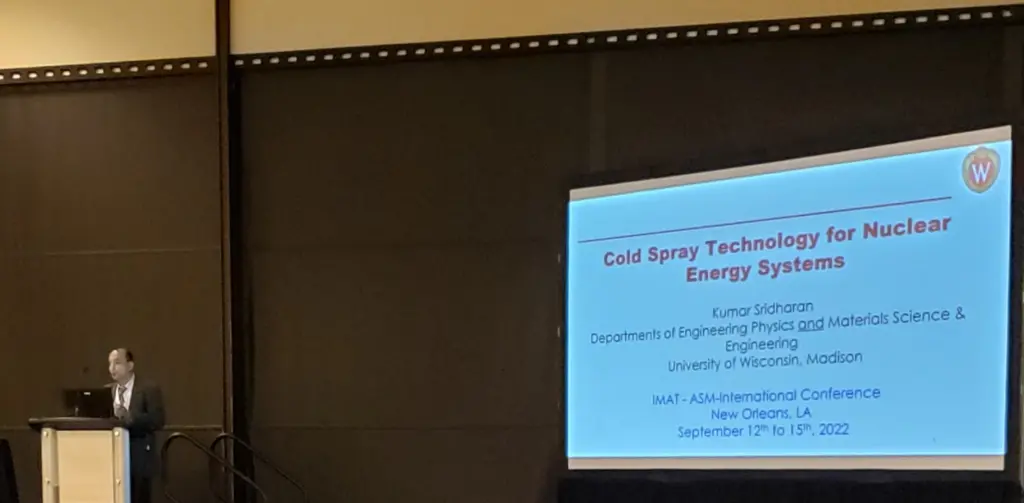 Kumar Sridharan presenting at a conference