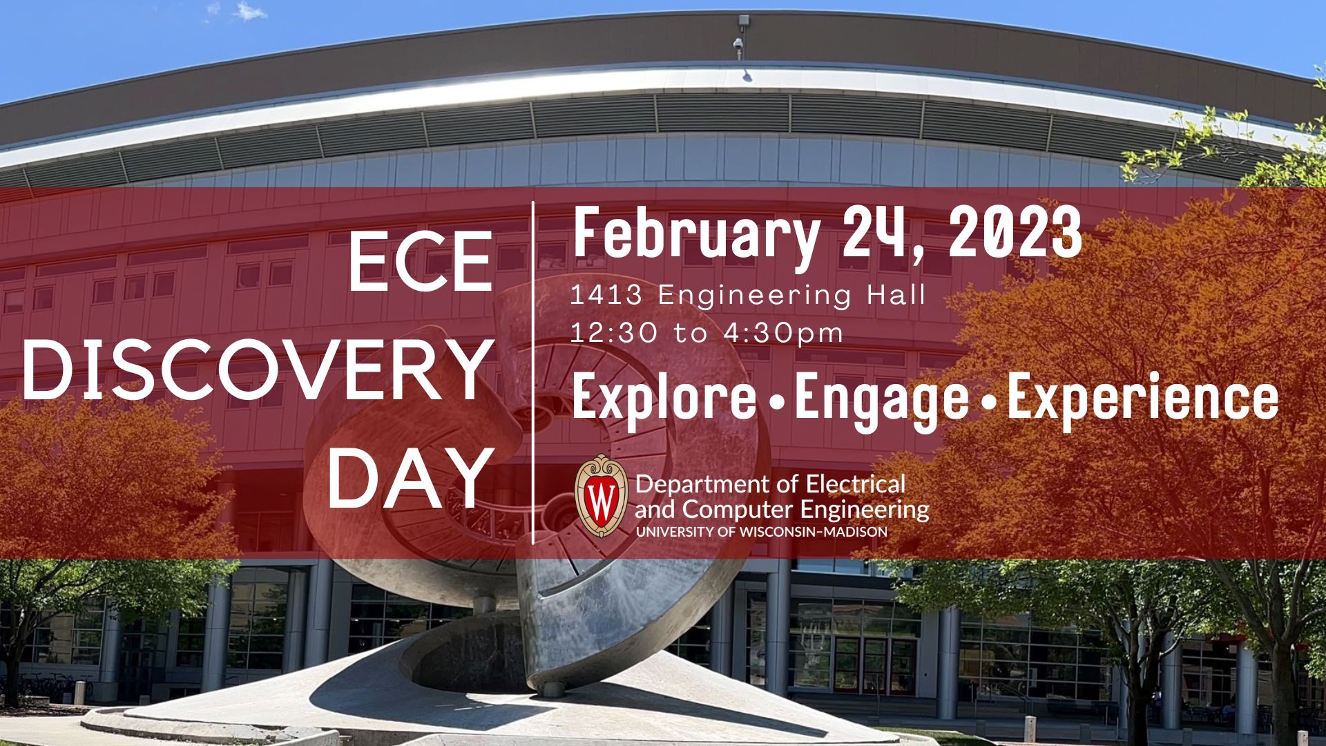 ECE Discovery Day, February 24, 2023, 1413 Engineering Hall, 12:30 to 4:30