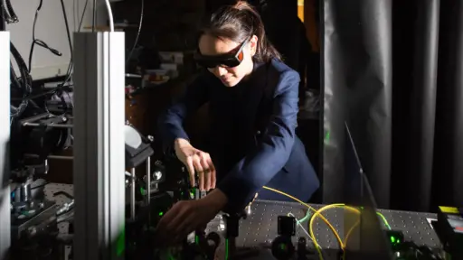 Jennifer Choy works in the lab