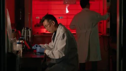 Researcher in lab