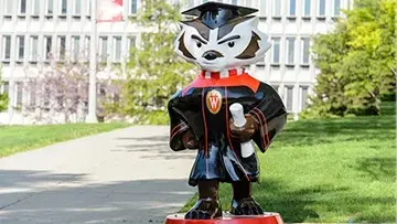 Graduation Bucky statue