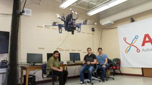 Members of ARC Lab test drone