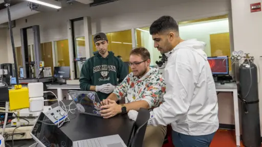 Students collaborate during Biomedical Engineering 602: CRISPR Genome Editing and Engineering Laboratory
