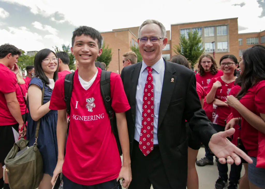 Ian Robertson at the new student welcome event 