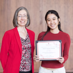 Scholarship recipient with Susan Hagness