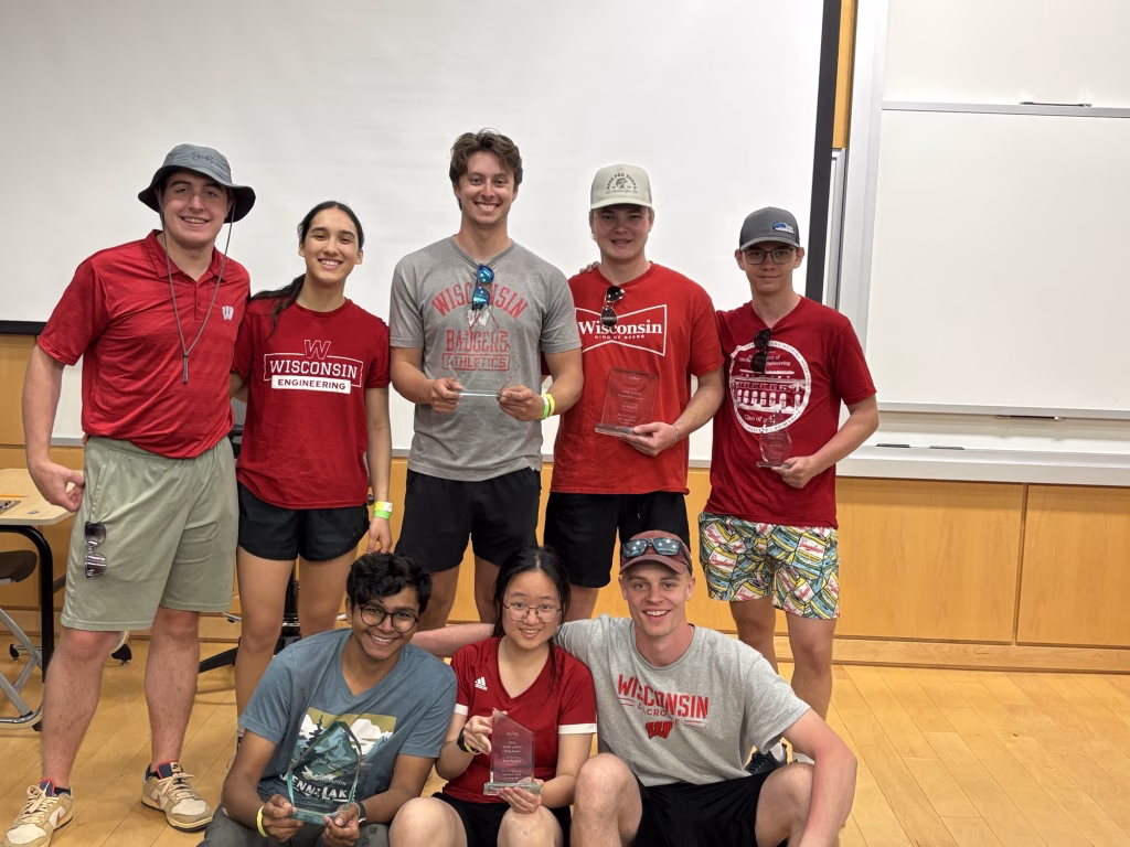 Wisconsin team on stage