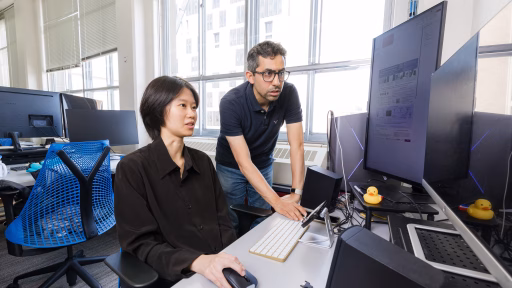 PhD student Shirley Zhang and Associate Professor Kassem Fawaz