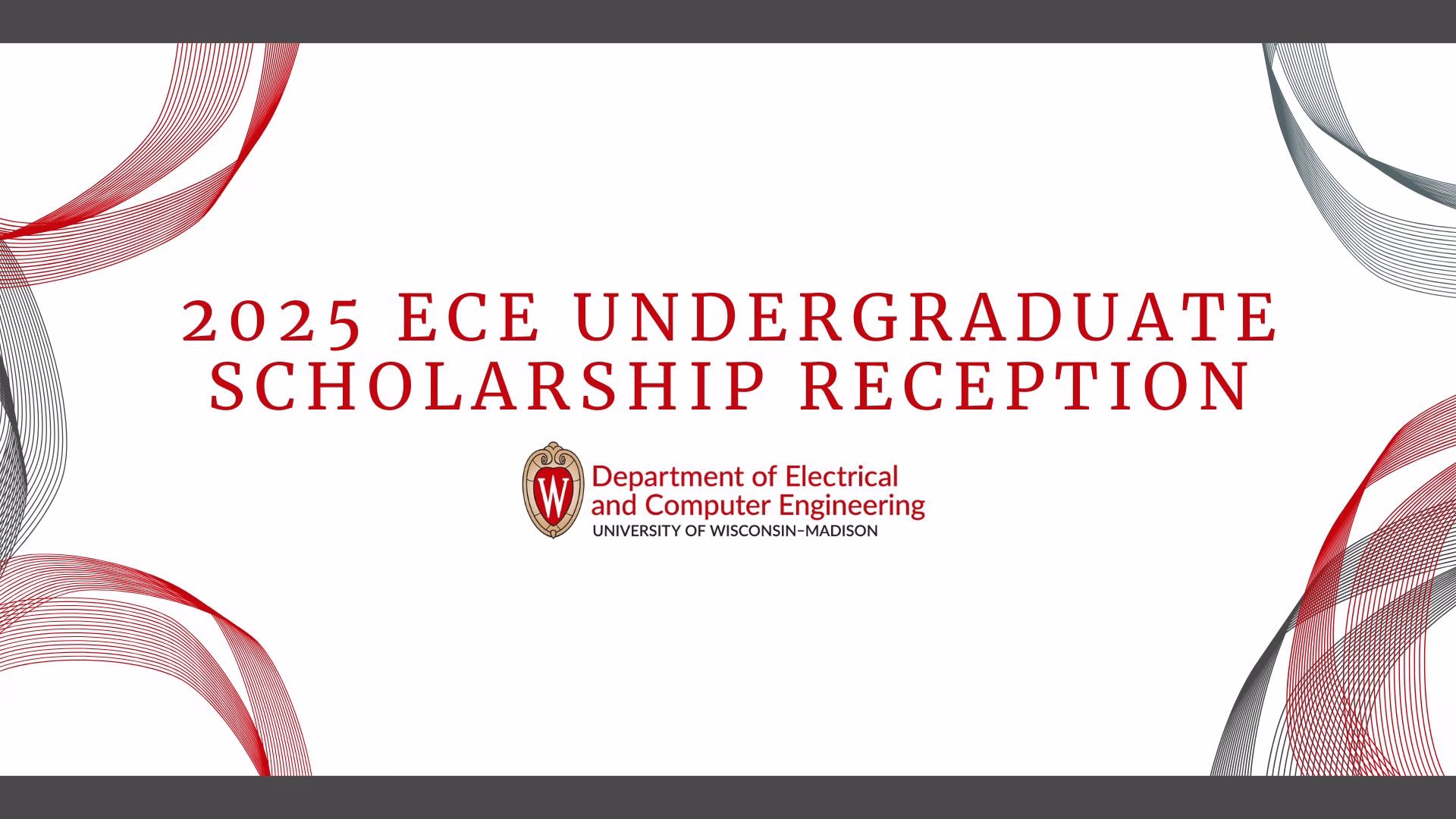 2025 ECE Undergraduate Scholarship Reception with department logo