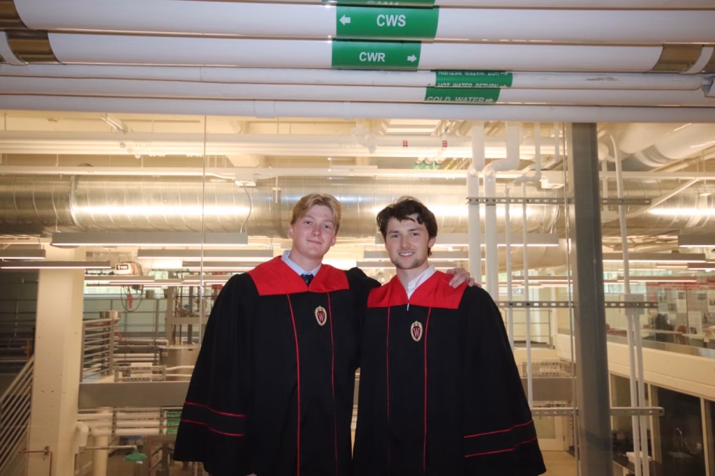 Damro with Summer Lab partner, Nathan Holland.