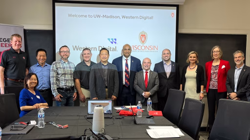 Western Digital Corporation representatives at the College of Engineering at agreement signing