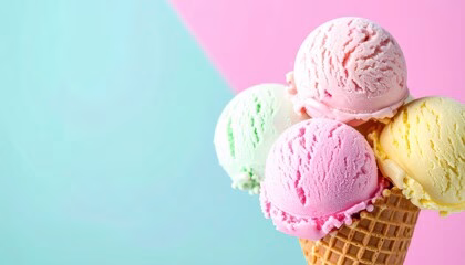 A cluster of ice cream cones