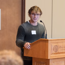 Zach Gunderson at podium