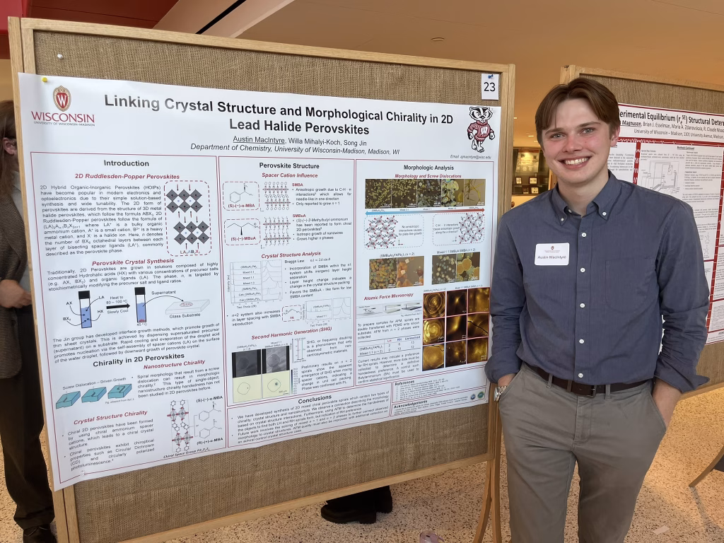 Austin MacIntyre at the Chemistry Undergraduate Research Symposium in Spring 2025.