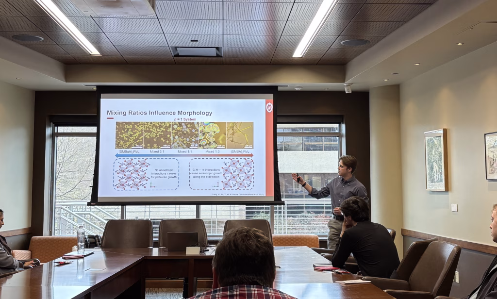 Austin MacIntyre at the UW Undergraduate Research Symposium in Spring 2025.