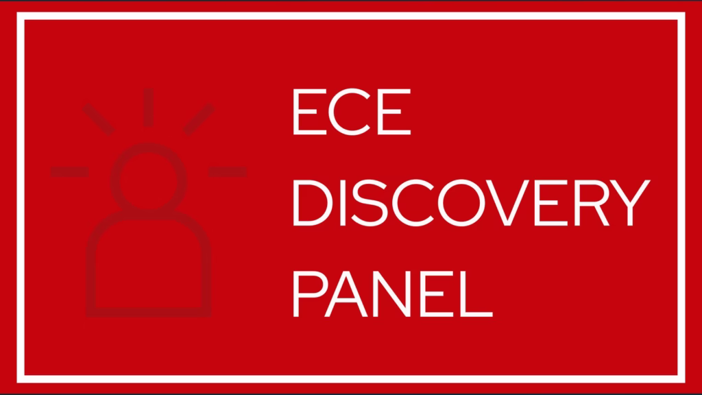 ECE Discovery Panel next to graphic outline of person with lines above head