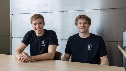 Biomedical engineering students Ruffin Bryant and Noah Kalthoff