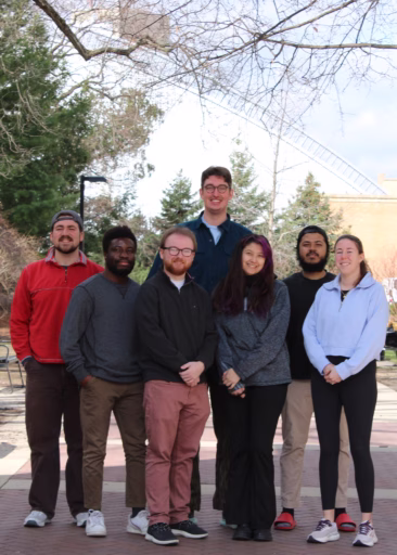 Group photo of students who are on the Graduate Student Council for the Department of Civil & Environmental Engineering