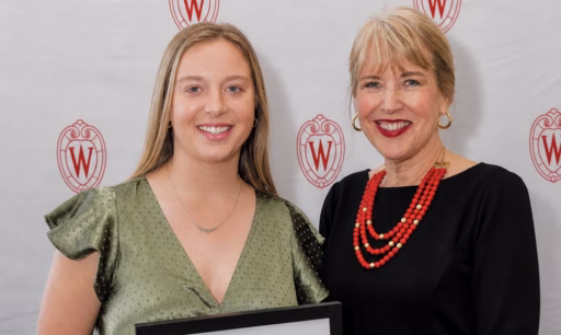 Laney Zuelsdorff accepts the Ginsberg Family Award