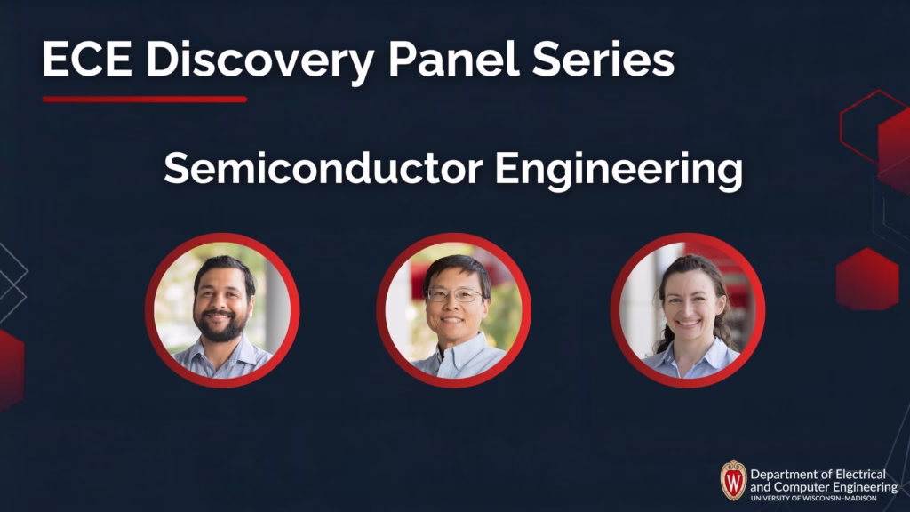 ECE Discovery Panel Series: Applied Electromagnetics & Acoustics, Department of Electrical and Computer Engineering, three headshots