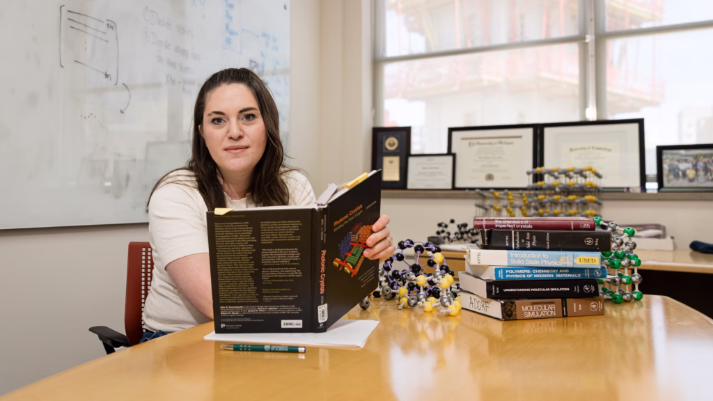 Rose Cersonsky sits at table in her office.