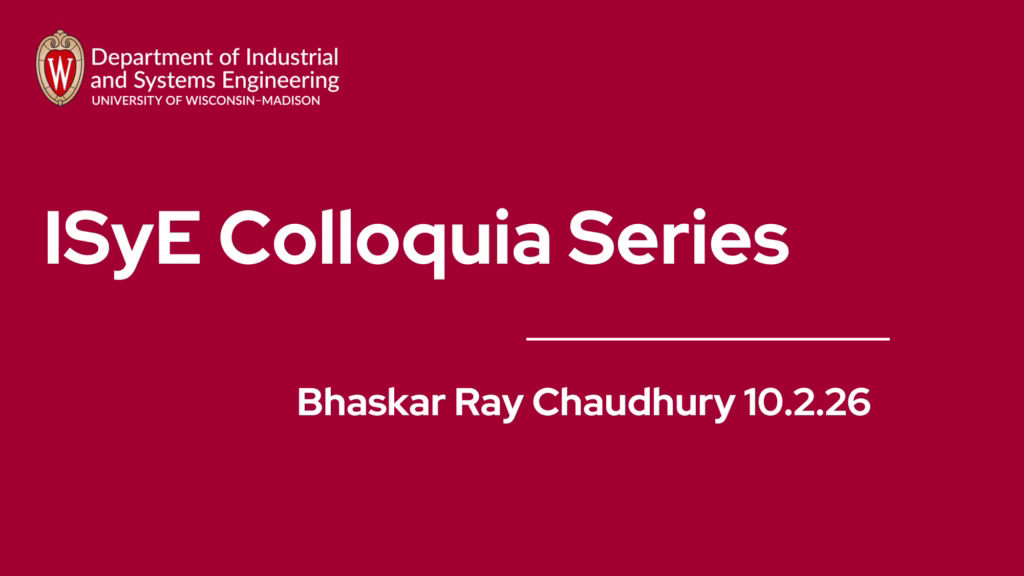ISyE colloquia Chaudhury October 2, 2026